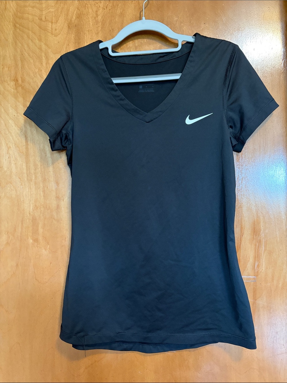 Nike Black V-Neck Short Sleeve Performance Tee
